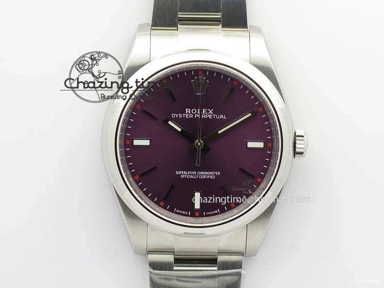 39mm 114300 Bracelet Dial SS On Best Edition SA3132 JF Oyster 1:1 Grape Perpetual 0228